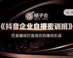 桔子会《抖音企业自播密训班》，把直播间打造成你的赚钱机器-云途资源库