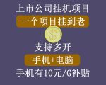 正规挂机项目，支持手机电脑一起挂，支持虚拟机多开，可以挂到老-云途资源库