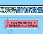 玩转微信视频号赚钱：小白变大咖涨粉百万实现快速变现1000万的现金流-云途资源库