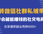 玩转微信社群私域带货，学会就能赚钱的社交电商，在家兼职副业再挣8000+-云途资源库