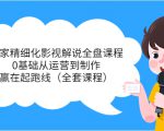 独家精细化影视解说全盘课程，0基础从运营到制作，赢在起跑线（全套课程）-云途资源库
