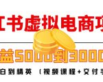 小红书虚拟电商项目：从小白到精英 月收益5000到30000 (视频课程+交付手册)-云途资源库