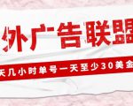 外面收费1980的最新国外LEAD广告联盟搬砖项目，单号一天至少30美金【详细玩法教程】-云途资源库