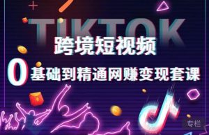 跨境短视频TIKTOK 0基础到精通网赚变现套课，跨境短视频独立站带货变现技巧-云途资源库