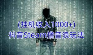 抖音Steam撸音浪玩法，挂机一天收入1000+不露脸 不说话 不封号 社恐人群福音-云途资源库