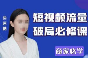 2023最新透糖短视频流量破局必修课——商家必学-云途资源库