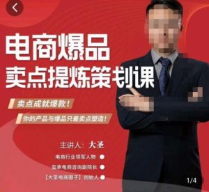 大圣·电商标品爆款卖点策划课，标品卖点成就爆款，可落地卖点提炼课-云途资源库