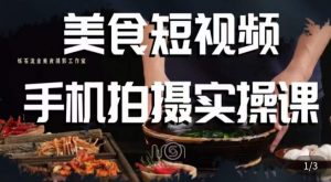 烁石·美食视频手机拍摄实操课，​美食摄影理论、手机拍摄相关设置、剪辑调色、布光原理等内容-云途资源库