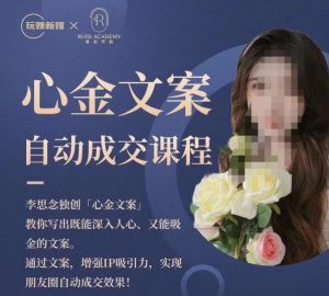 心金文案自动成交课程，教你写出既能深入人心又能吸金的文案，实现朋友圈自动成交效果-云途资源库