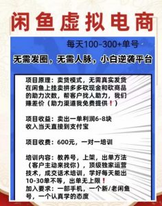 外边收费600多的闲鱼新玩法虚似电商之拼多多助力项目，单号100-300元-云途资源库