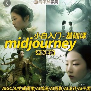 淘不掉学院·midjourney小白入门基础,AI摄影+AI设计+AI绘画-AIGC作图-云途资源库