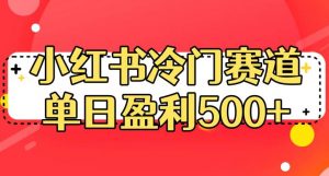 小红书冷门赛道，单日盈利500+【揭秘】-云途资源库