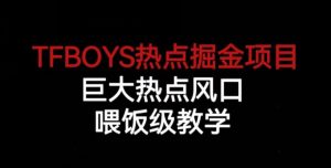 TFBOYS热点掘金项目，巨大热点风口，喂饭级教学-云途资源库