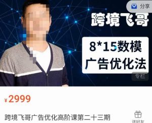 跨境飞哥·广告优化高阶课第二十三期，​8*15数模广告优化法，用数据驱动决策-云途资源库