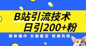 B站引流技术：每天引流200精准粉，简单操作，长期稳定，规避风险-云途资源库