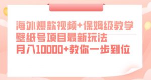 海外爆款视频+保姆级教学，壁纸号项目最新玩法，月入10000+教你一步到位【揭秘】-云途资源库