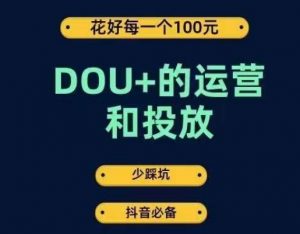 DOU+的运营和投放，花1条DOU+的钱，成为DOU+的投放高手，少走弯路不采坑-云途资源库
