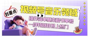 视频号音乐领域项目玩法，操作简单基本和书单号一样，特别容易上热门【揭秘】-云途资源库