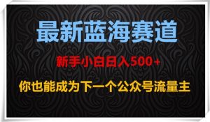 最新蓝海赛道，新手小白日入500+，你也能成为下一个公众号流量主【揭秘】-云途资源库