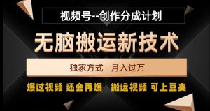 视频号无脑搬运新技术，破原创壕流量，独家方式，爆过视频，还会再爆【揭秘】-云途资源库