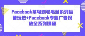 Facebook菜鸟到老鸟全系列运营玩法+Facebook专业广告投放全系列课程-云途资源库