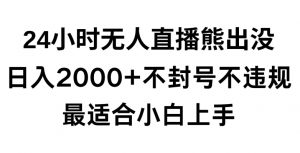 快手24小时无人直播熊出没，不封直播间，不违规，日入2000+，最适合小白上手，保姆式教学【揭秘】-云途资源库