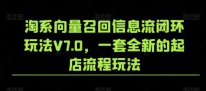 淘系向量召回信息流闭环玩法V7.0，一套全新的起店流程玩法-云途资源库