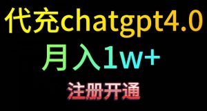 代充chatgpt4，日入500+，精准引流，暴力变现【揭秘】-云途资源库