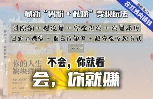 2024,“男粉+私域”还是最耐造、最赚、最轻松、最愉快的变现方式【揭秘】-云途资源库