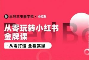 王导主·小红书电商运营实操课，​从零打造  全程实操-云途资源库