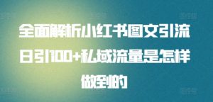 全面解析小红书图文引流日引100+私域流量是怎样做到的【揭秘】-云途资源库