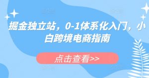 掘金独立站，0-1体系化入门，小白跨境电商指南-云途资源库