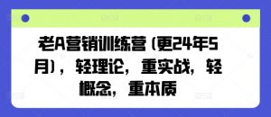 老A营销训练营(更24年5月)，轻理论，重实战，轻概念，重本质-云途资源库