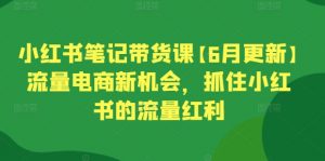 小红书笔记带货课【6月更新】流量电商新机会，抓住小红书的流量红利-云途资源库