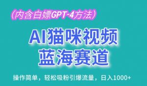 AI猫咪视频蓝海赛道，操作简单，轻松吸粉引爆流量，日入1K【揭秘】-云途资源库