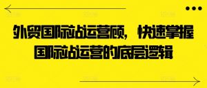 外贸国际站运营顾问，快速掌握国际站运营的底层逻辑-云途资源库