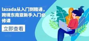 lazada从入门到精通，跨境东南亚新手入门必修课-云途资源库