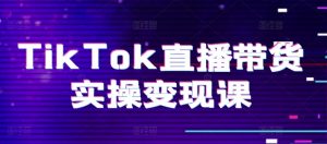 TikTok直播带货实操变现课：系统起号、科学复盘、变现链路、直播配置、小店操作流程、团队搭建等。-云途资源库