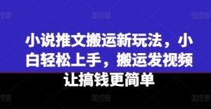 小说推文搬运新玩法，小白轻松上手，搬运发视频让搞钱更简单-云途资源库