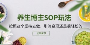 养生博主SOP玩法，按照这个坚持去做，引流变现还是很轻松的-云途资源库