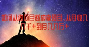 如何从做项目变成卖项目，从月收入几千到月入几万【揭秘】-云途资源库