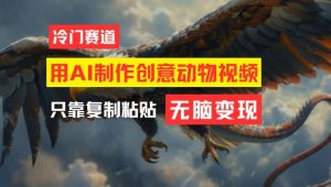 用AI制作创意动物视频，简单操作，月入过万【揭秘】-云途资源库