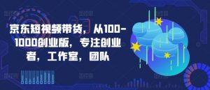 京东短视频带货,从100-1000创业版,专注创业者,工作室,团队-云途资源库