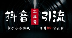 2024最新抖音工具号引流玩法，高效日引300+创业粉，当天变现5k，小白也可成为实战高手-云途资源库