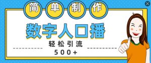 简单制作数字人口播轻松引流500+精准创业粉【揭秘】-云途资源库