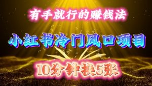 每天 10 分钟，小红书冷门风口项目开启，有手就行的搬运赚钱法，小白日入500 +【揭秘】-云途资源库