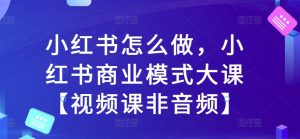 小红书怎么做，小红书商业模式大课【视频课非音频】-云途资源库