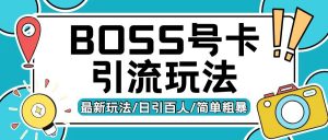 Boss直聘流量卡引流变现玩法，日引200+创业粉【揭秘】-云途资源库
