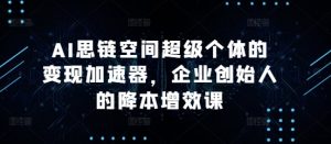 AI思链空间超级个体的变现加速器，企业创始人的降本增效课-云途资源库