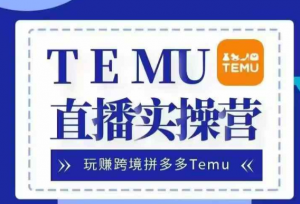 Temu直播实战营，玩赚跨境拼多多Temu，国内电商卷就出海赚美金-云途资源库